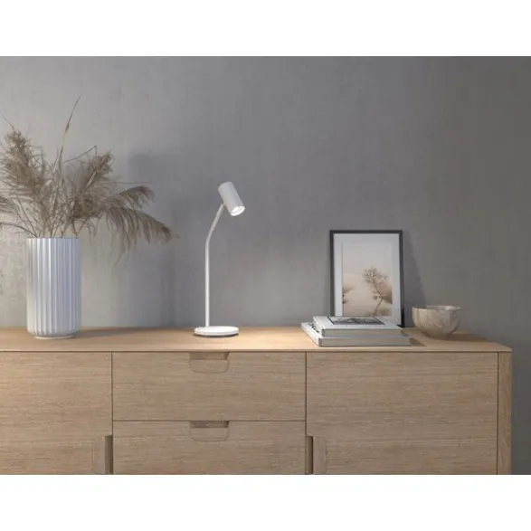 Belid Tyson bordslampa vit struktur