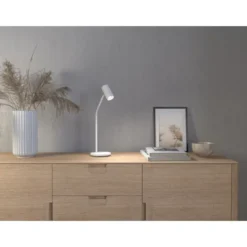 Belid Tyson bordslampa vit struktur