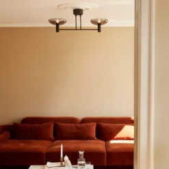 Co Bankeryd Ufo Long plafond, svart/rökgrå
