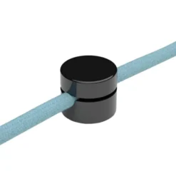 Creative cables Universell vägg kabelklammer för textilkabel Svart 2-pack