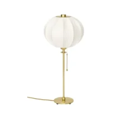 Konsthantverk Uno classic bordslampa, slipad mässing 39cm