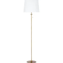 Konsthantverk Uno golvlampa, rå mässing 155cm