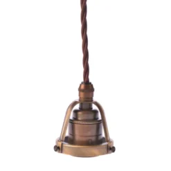 Texa Design Upphäng 116 antik/E27antik 2,5m brun tvinnad kabel