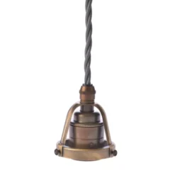 Texa Design Upphäng 116 antik/E27antik 2,5m grå tvinnad kabel