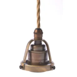 Texa Design Upphäng 116 antik/E27antik 2,5m guld tvinnad kabel
