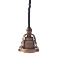 Texa Design Upphäng 116 antik/E27antik 2,5m svart tvinnad kabel