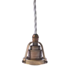Texa Design Upphäng 116 antik/E27antik 2,5m vit tvinnad kabel