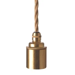 Texa Design Upphäng E27 slät lamph. mäss 2,5m guld tvinnad kabel