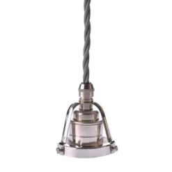Texa Design Upphäng 116 nickel/E27 nickel 2,5m grå tvinnad kabel