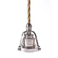 Texa Design Upphäng 116 nickel/E27 nickel 2,5m guld tvinnad kabel