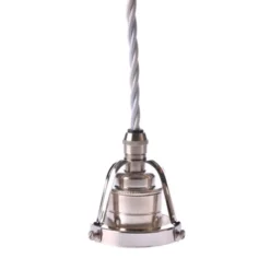 Texa Design Upphäng 116 nickel/E27 nickel 2,5m vit tvinnad kabel