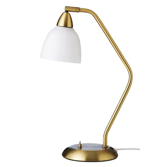 Superliving Urban Table Lamp , Brused Brass / Opal