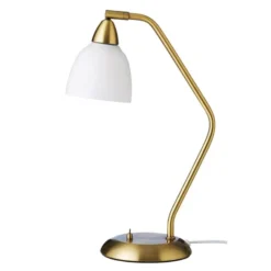 Superliving Urban Table Lamp , Brused Brass / Opal