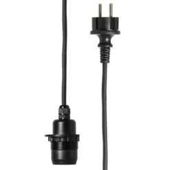 Watt & Veke Utomhuskabel E27 svart 5m