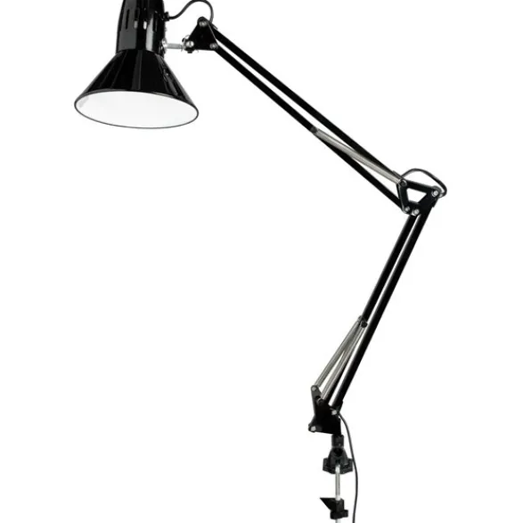 Airam Venla bordslampa m. spännbart bordsfäste svart
