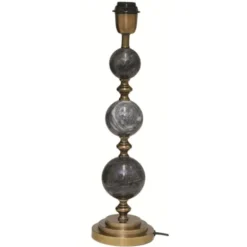 Hallbergs Belysning Verona Lampfot Svart marmor/antik mässin 13cm
