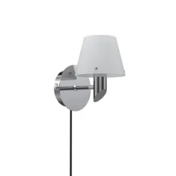 Herstal Vägglampa Gil krom/opal glas