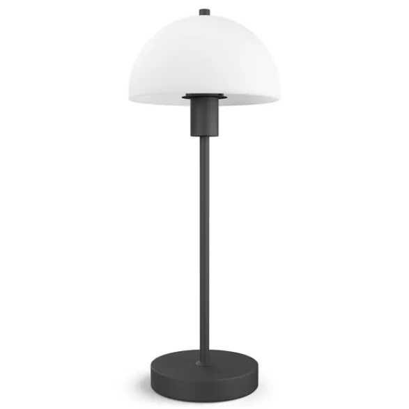 Herstal Vienda bordslampa svart/glas E14