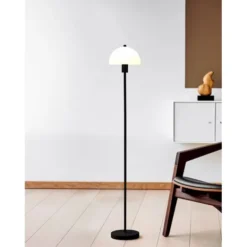 Herstal Vienda golvlampa svart/glas E14