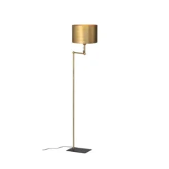 Konsthantverk Viken golvlampa, råmässing 128cm
