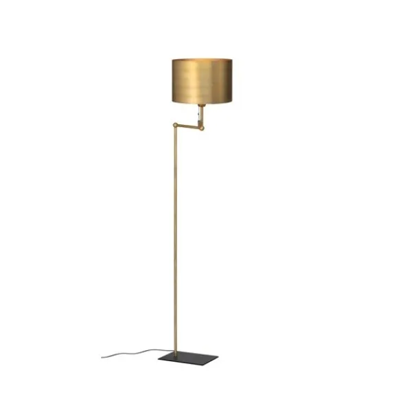 Konsthantverk Viken golvlampa, råmässing 128cm