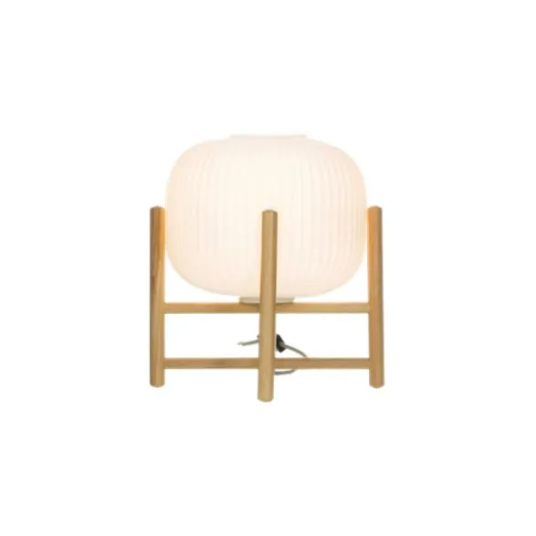 Aneta Vinda bordslampa stor, trä/opal 29cm