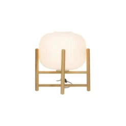Aneta Vinda bordslampa stor, trä/opal 29cm