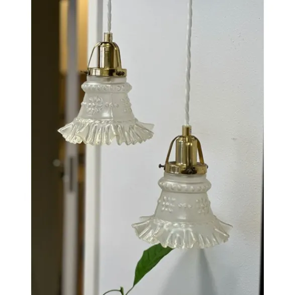 Vintage by Bright 1-2-3 Vintage fönsterlampa, mässing/frostat glas