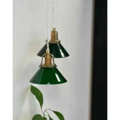 Vintage by Bright 1-2-3 Vintage fönsterlampa, mässing/grön