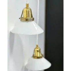 Vintage by Bright 1-2-3 Vintage fönsterlampa skomakarskärm vit
