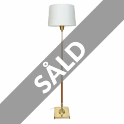 Vintage by Bright 1-2-3 Vintage Golvlampa polerad mässing/läder