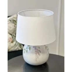 Vintage by Bright 1-2-3 Vintage Lampfot porslin m blommor