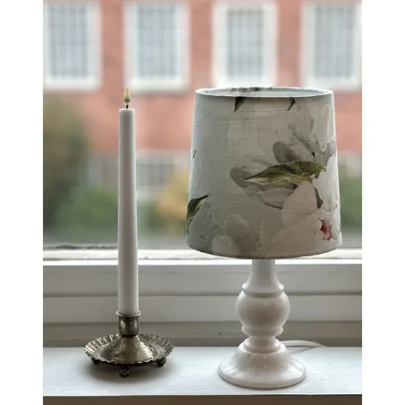 Vintage by Bright 1-2-3 Vintage lampfot, vit marmor