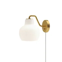 Louis Poulsen VL Ring Crown 1 vägglampa, opal/mässing