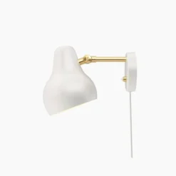 Louis Poulsen VL38 vägglampa, vit/mässing