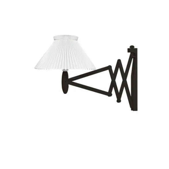 Le Klint Wall lamp, black oak oak, incl. shade 1-17