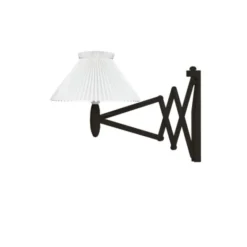 Le Klint Wall lamp, black oak oak, incl. shade 1-17