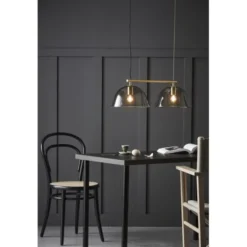 Co Bankeryd Wendo 70 taklampa, mässing/rökfärgad 70cm