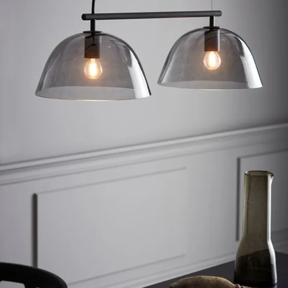 Co Bankeryd Wendo 70 taklampa, svart/rökfärgad 70cm