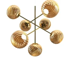 Tom Dixon Whirl Chandelier Large Gold LED CB