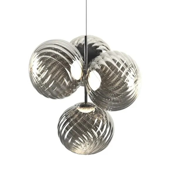 Tom Dixon Whirl Chandelier Small Silver LED CB