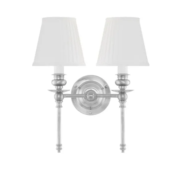 Karlskrona Lampfabrik Wivallius vägglampa nickel