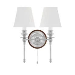 Karlskrona Lampfabrik Wivallius vägglampa nickel/brun