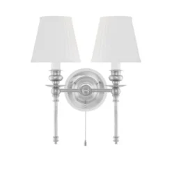 Karlskrona Lampfabrik Wivallius vägglampa nickel/vit