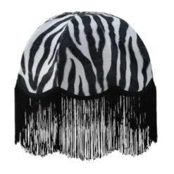 Hallbergs Belysning Zebra Päls Lampskärm Svart 50 cm